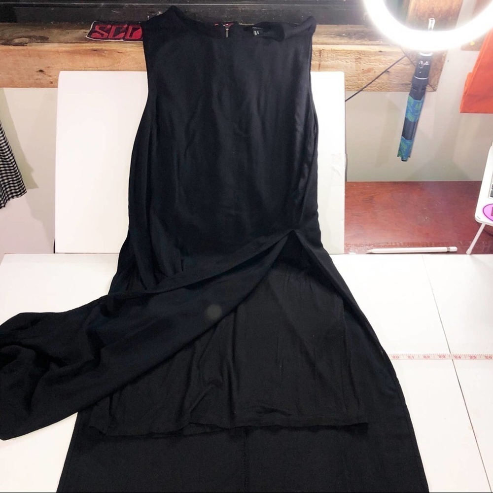 Sleeveless Midi Mini 2 Layer Split Side Dress - image 6